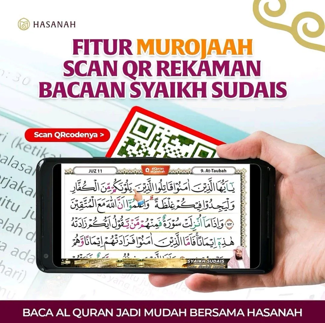 Al-Mubayyin Tajwid Multikode A5 — Fitur QR code rekaman bacaan Syaikh Sudais