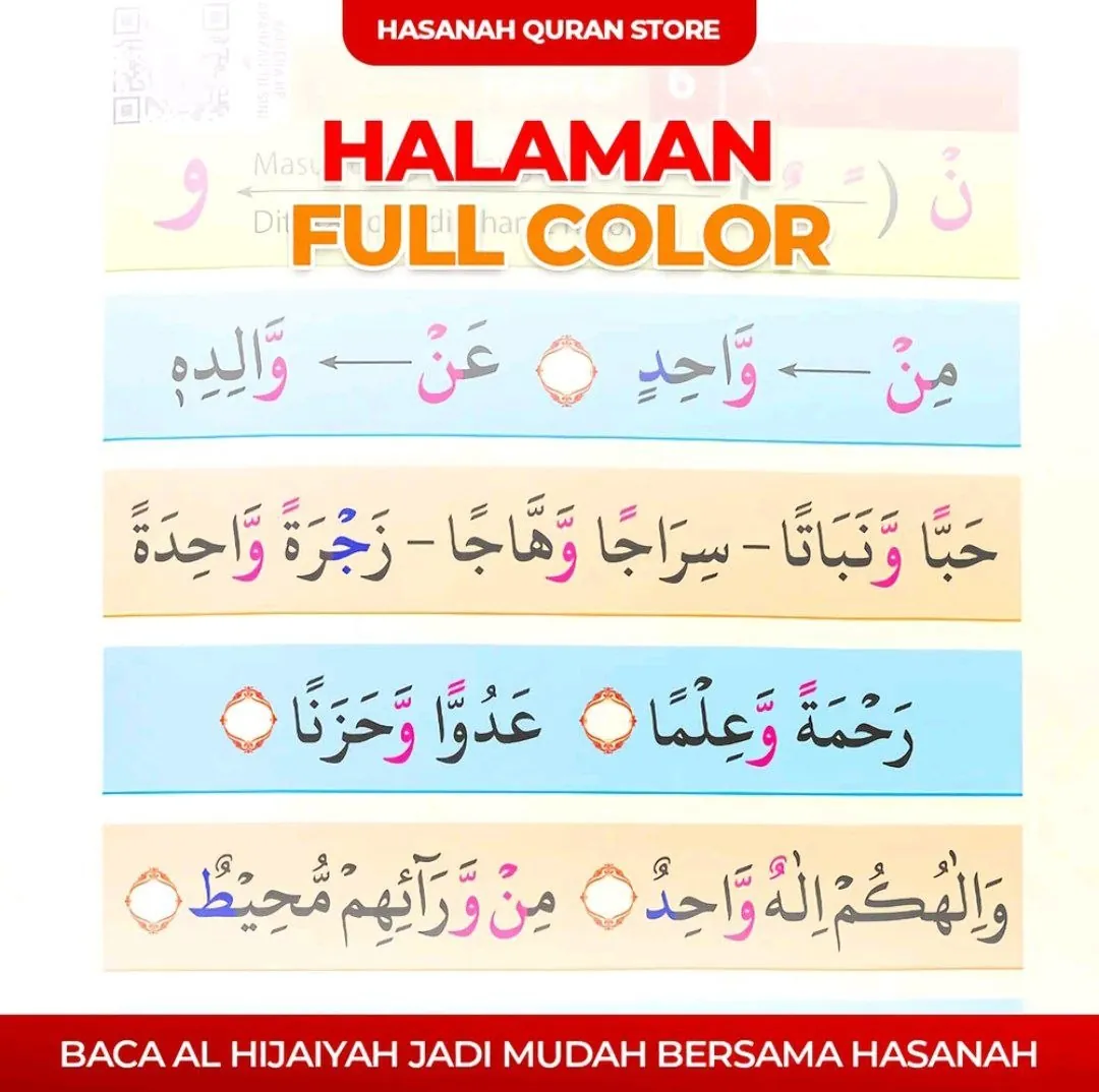 Iqro Milenial QR Code (6 Jilid) — Halaman full color